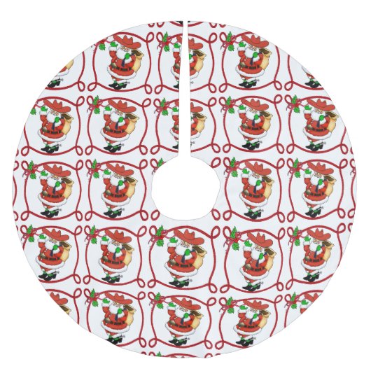 Cowboy Santa Kerstboom Rok (Voorkant)
