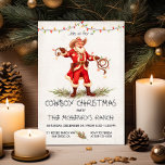 Cowboy Santa Kerstmis lasso lichten Kaart<br><div class="desc">Rustieke Waterverf Westerne Cowboy kerstfeestuitnodigingen. Beschikt over een cowboy Sinterklaas, slingers, kerstverlichting, Lasso met kerstverlichting en hoefijzer. Geweldig voor uw Westerne Theme Holiday Christmas Party! Alle formuleringen kunnen worden gewijzigd. Ga naar Deze sjabloon personaliseren om meer wijzigingen aan te brengen. Onderaan zie je "Wilt u dit ontwerp nog verder aanpassen?...</div>