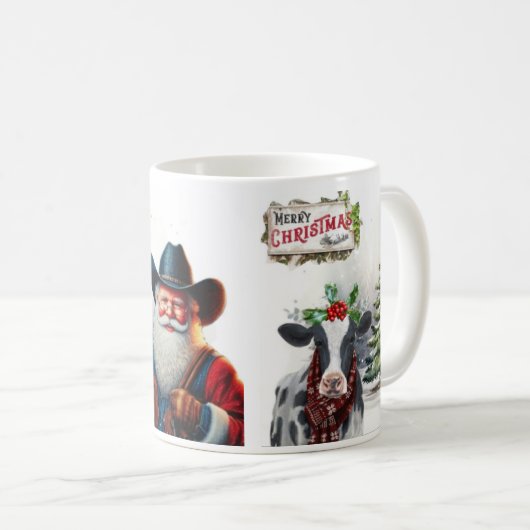 Cowboy santa koffiemok (Voorkant rechts)