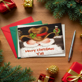 Cowboy Santa "Merry Kersty" allemaal Kaart