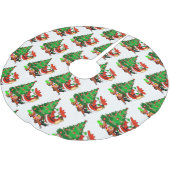 Cowboy Santa met boom en Westerne geschenken Kerstboom Rok (Gekanteld)