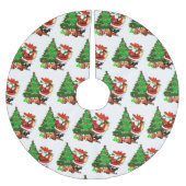 Cowboy Santa met boom en Westerne geschenken Kerstboom Rok (Voorkant)