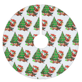 Cowboy Santa met boom en Westerne geschenken Kerstboom Rok