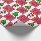 Cowboy Santa met rode bandana print Cadeaupapier (Hoek)