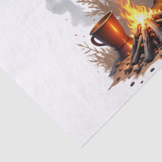 Cowboy Santa: Rustic Campfire Christmas Graphic Tissuepapier (Detail)