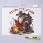 Cowboy Santa: Rustic Campfire Christmas Graphic Tissuepapier (Craft)