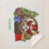 Cowboy Santa Sherpa Deken (Voorkant)