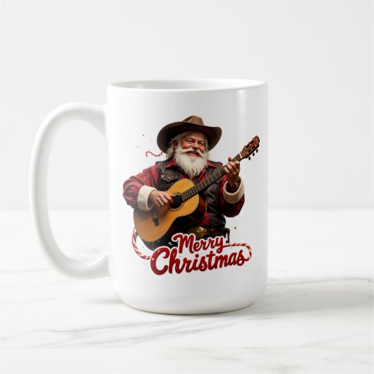 Cowboy Santa Sings Christmas Tune Koffiemok (Links)