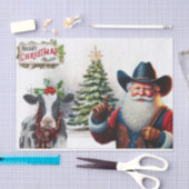 Cowboy santa tissuepapier (Craft)