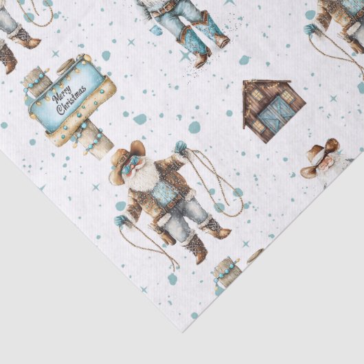 Cowboy Santa Tissuepapier (Detail)