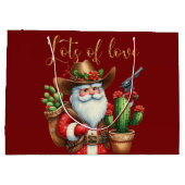 Cowboy Santa Veel liefde Desert Cactus Pistol Groot Cadeauzakje (Achterkant)