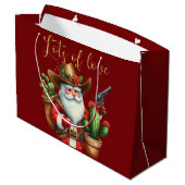 Cowboy Santa Veel liefde Desert Cactus Pistol Groot Cadeauzakje (Achterkant Gekanteld)