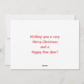 Cowboy Santa - Wagon met Hay Bales Feestdagenkaart (Achterkant)