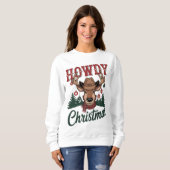 Cowboy Santa Western Christmas Rodeo PNG Design Trui (Voorkant volledig)