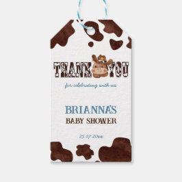 Cowboy schattig baby paard western baby shower gun cadeaulabel