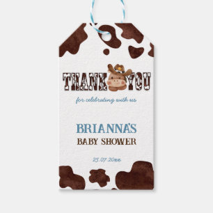 Cowboy schattig baby paard western baby shower gun cadeaulabel