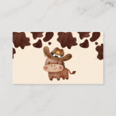 Cowboy schattig baby paard western boek aanvraag informatiekaartje (Achterkant)