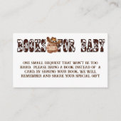Cowboy schattig baby paard western boek aanvraag informatiekaartje (Voorkant)