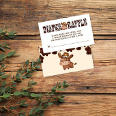 Cowboy schattig baby paard westerne luier loterij informatiekaartje