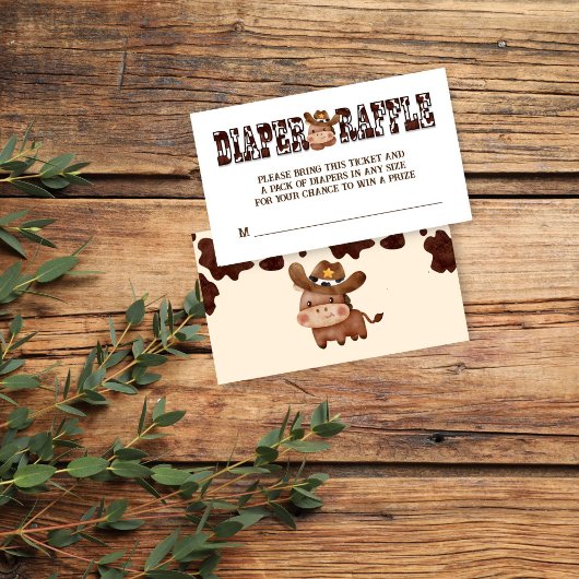 Cowboy schattig baby paard westerne luier loterij informatiekaartje
