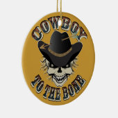 Cowboy Schedel Keramisch Ornament (Rechts)