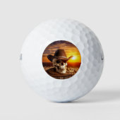 Cowboy schedel met lasso golfballen (Voorkant)