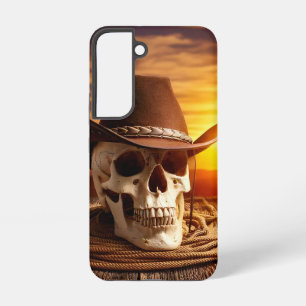 Cowboy schedel met lasso samsung galaxy hoesje