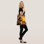 Cowboy schedel met lasso tote bag (Op model)