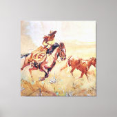 Cowboy Schilderij van Eward Borein Canvas Afdruk (Voorkant)
