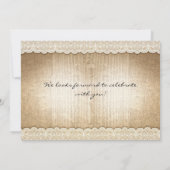 Cowboy Schoenen Zonnebloemen Bruin Hout Huwelijksu Kaart (Achterkant)