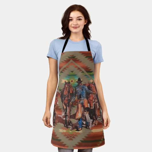 Cowboy schort (Gedragen)