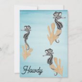 Cowboy Seahorse Pool Party Kaart (Voorkant)