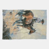  cowboy, Sentinel van de Plains by Dunton Theedoek (Horizontaal)