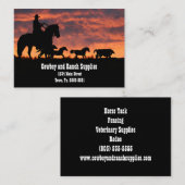 Cowboy Services of Ranch Horse Tack Fencing Visitekaartje (Voorkant / Achterkant)