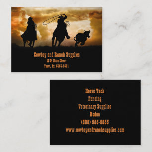 Cowboy Services of Ranch Horse Tack Fencing Visitekaartje