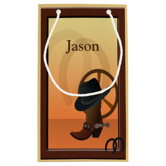 Cowboy SGB Klein Cadeauzakje (Achterkant)