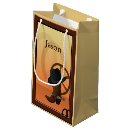 Cowboy SGB Klein Cadeauzakje (Achterkant Gekanteld)