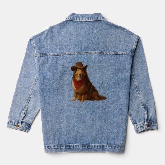Cowboy Sheltie Denim Jacket (Achterkant)