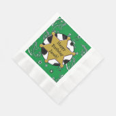 Cowboy Sheriff Badge Birthday Napkins Servet (Hoek)