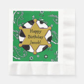 Cowboy Sheriff Badge Birthday Napkins Servet (Voorkant)