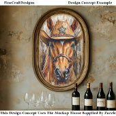 Cowboy Sheriff Chesnut Horse in Pet DD6 Decoupage Tissuepapier