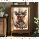 Cowboy Sheriff Haan in Pet & Star DD8 Decoupage Tissuepapier