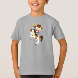 Cowboy, Sheriff, Horse, Lasso, Western, blond haar T-shirt