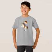 Cowboy, Sheriff, Horse, Lasso, Western, blond haar T-shirt (Voorkant volledig)