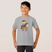 Cowboy, Sheriff, Horse, Western, blond haar T-shirt (Voorkant volledig)