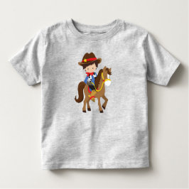 Cowboy, Sheriff, Paard, Western, Bruin Haar Kinder Shirts