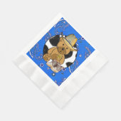 Cowboy Sheriff Teddy Bear Baby shower Napkins Servet (Hoek)
