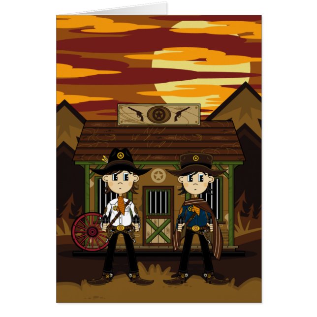 Cowboy Sheriffs bij Westerne borgtocht (Voorkant)