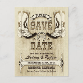 Cowboy Shoes western Country Save the Date