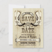 Cowboy Shoes western Country Save the Date (Voorkant)